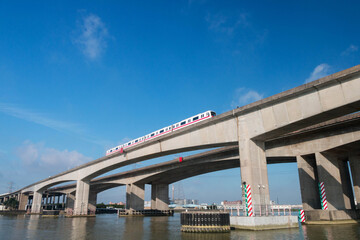The subway on the bridge