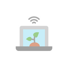 Laptop, website, products icon. Simple color vector elements of automated farming icons for ui and ux, website or mobile application