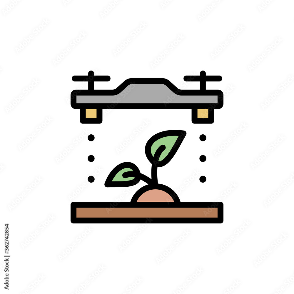 Poster sack, bell, product icon. simple color with outline vector elements of automated farming icons for u