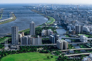荒川エリアを空撮