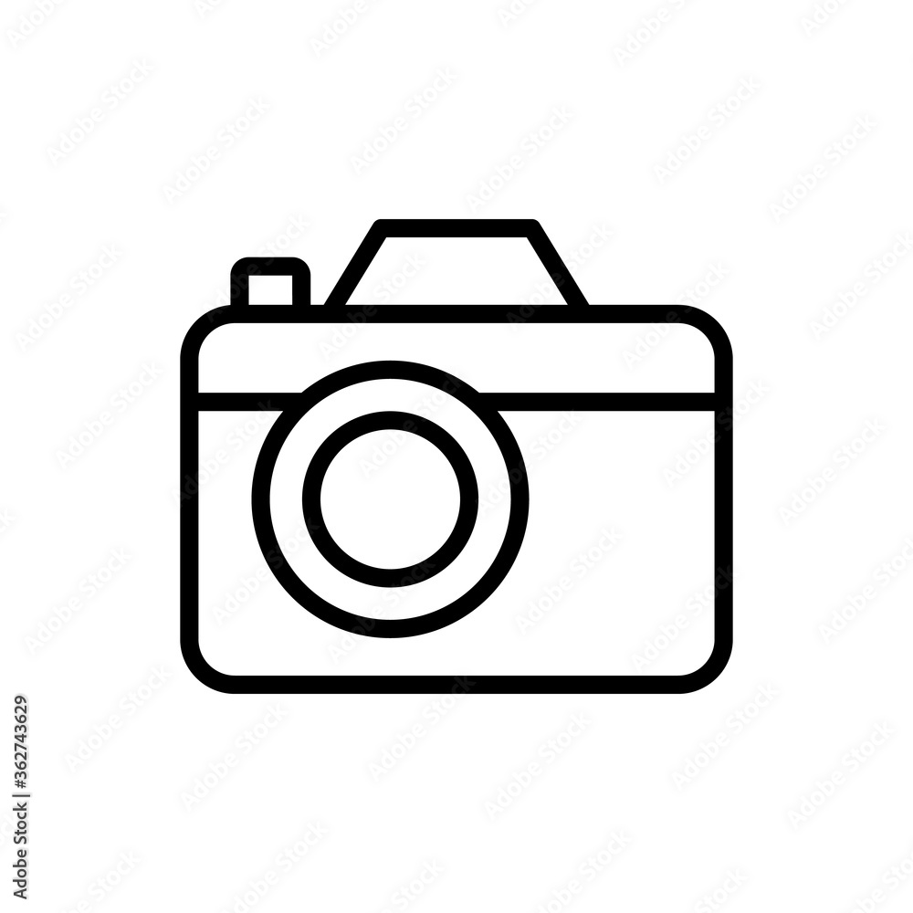 Aufkleber camera, summer icon. simple line, outline vector elements of vacation icons for ui and ux, website o
