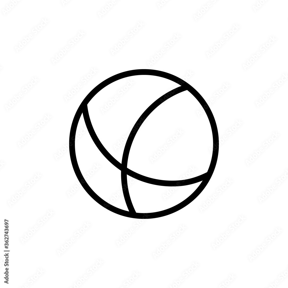 Poster ball, summer icon. simple line, outline vector elements of vacation icons for ui and ux, website or 