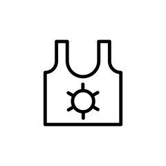 T-shirt, summer icon. Simple line, outline vector elements of vacation icons for ui and ux, website or mobile application