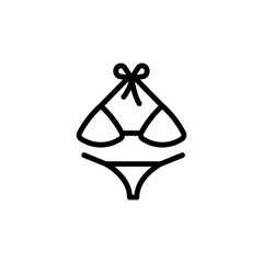 Fototapeta na wymiar Bikini, summer icon. Simple line, outline vector elements of vacation icons for ui and ux, website or mobile application