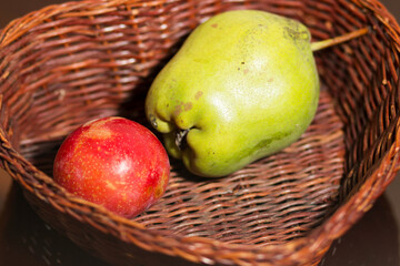 The fruits in the basket