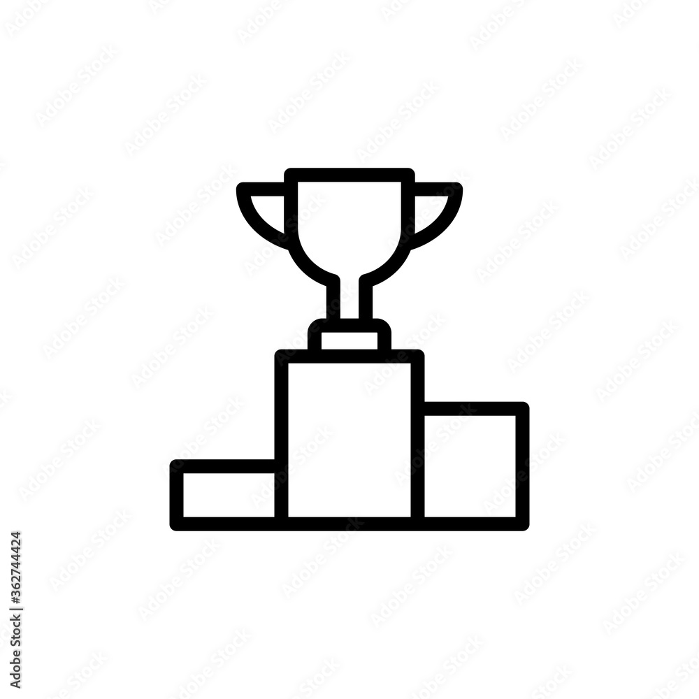Poster podium, winner icon. simple line, outline vector elements of video game icons for ui and ux, website