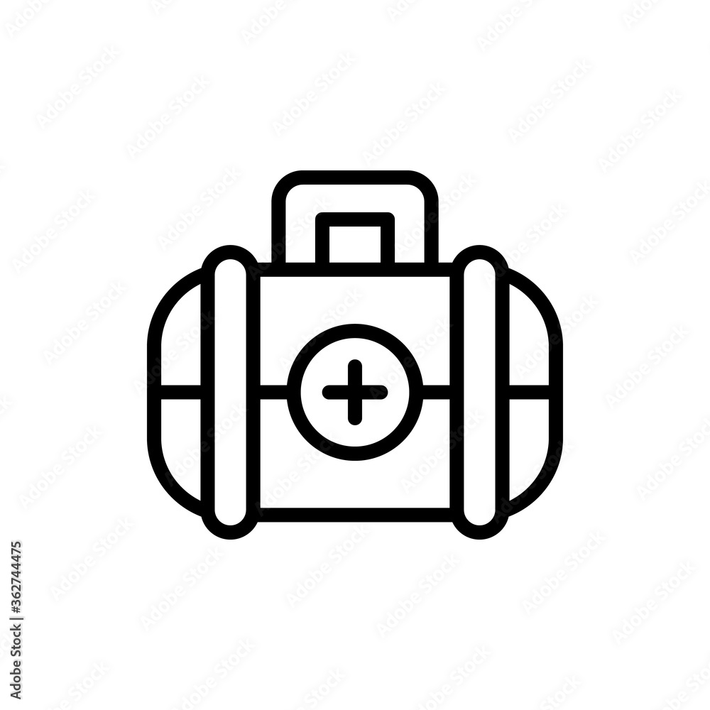 Aufkleber first aid icon. simple line, outline vector elements of video game icons for ui and ux, website or m