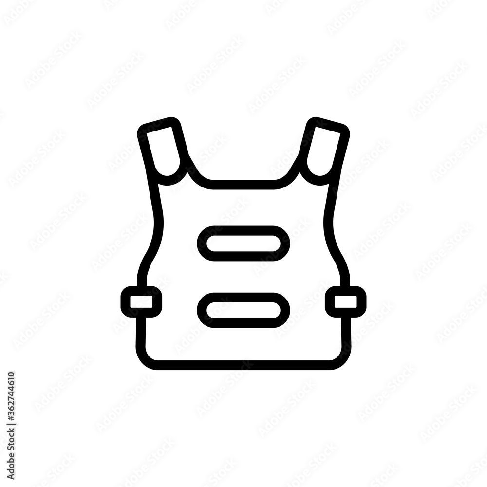 Poster armor icon. simple line, outline vector elements of video game icons for ui and ux, website or mobil