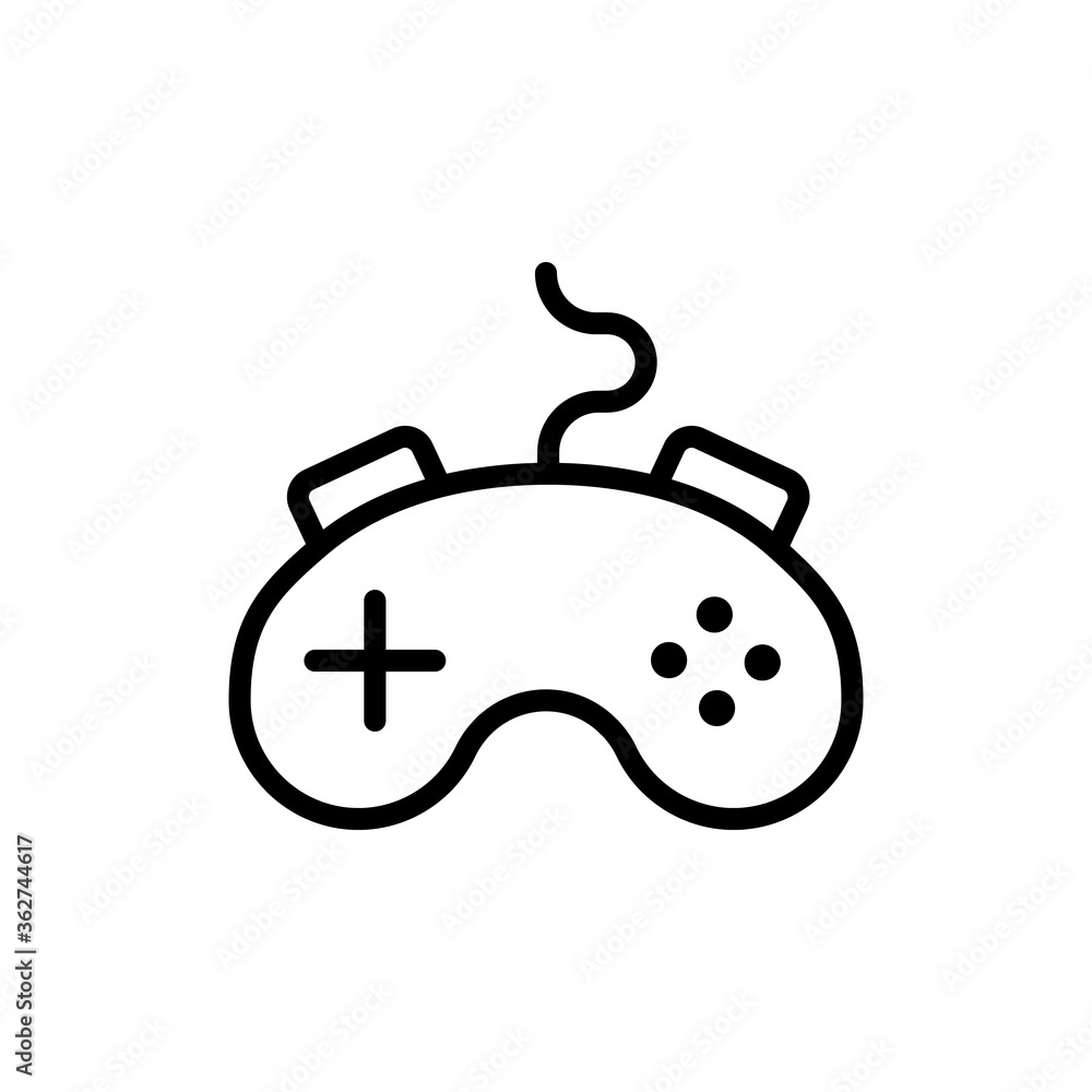 Poster game controller icon. simple line, outline vector elements of video game icons for ui and ux, websit