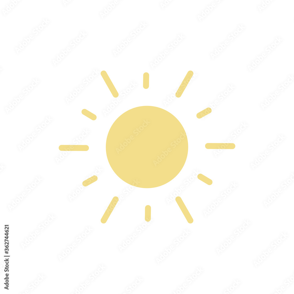 Poster sun, summer icon. simple color vector elements of vacation icons for ui and ux, website or mobile ap