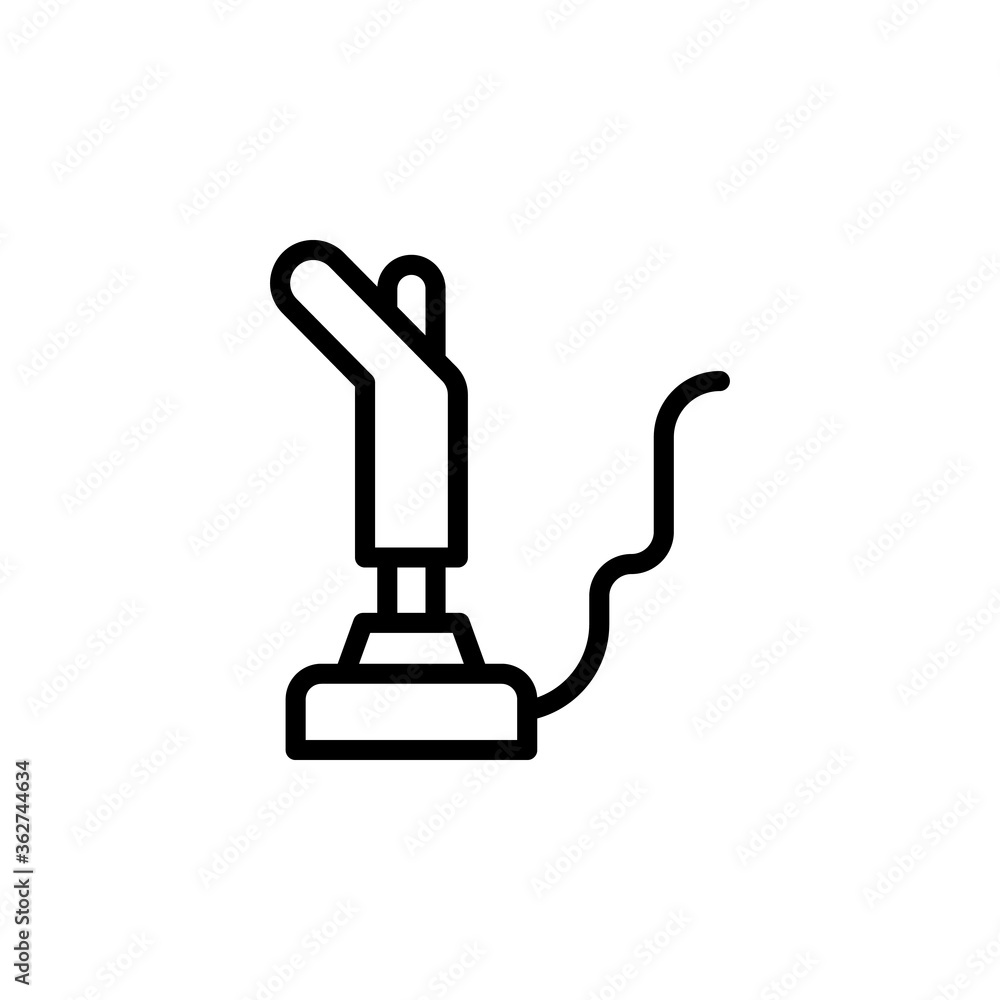 Poster joystick, game controller icon. simple line, outline vector elements of video game icons for ui and 
