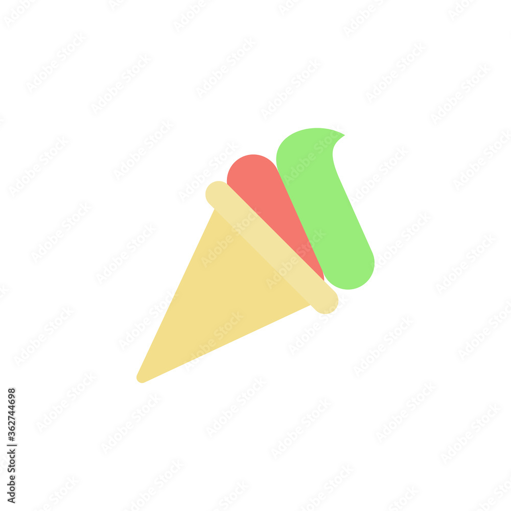Poster ice-cream, summer icon. simple color vector elements of vacation icons for ui and ux, website or mob