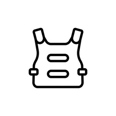 Armor icon. Simple line, outline vector elements of video game icons for ui and ux, website or mobile application