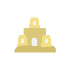 Sand castle, summer icon. Simple color vector elements of vacation icons for ui and ux, website or mobile application