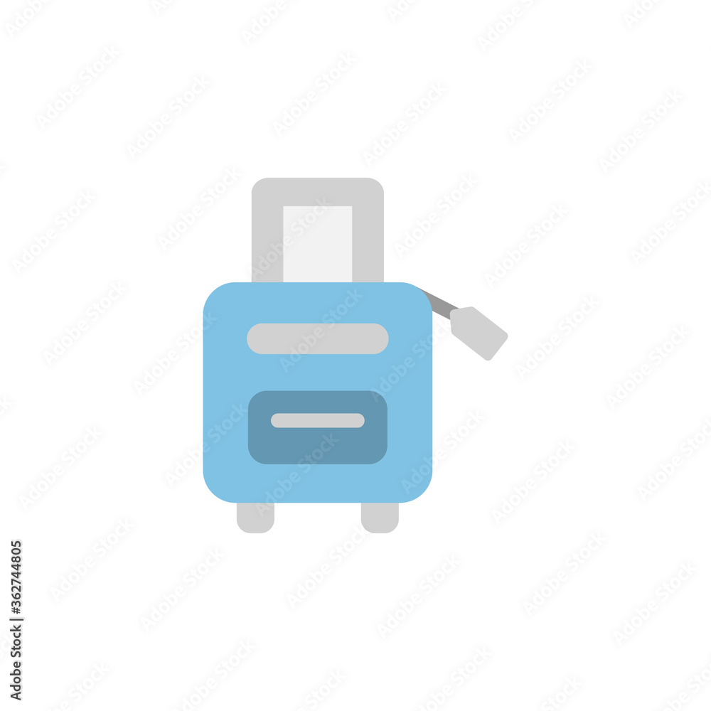 Poster suitcase, summer icon. simple color vector elements of vacation icons for ui and ux, website or mobi