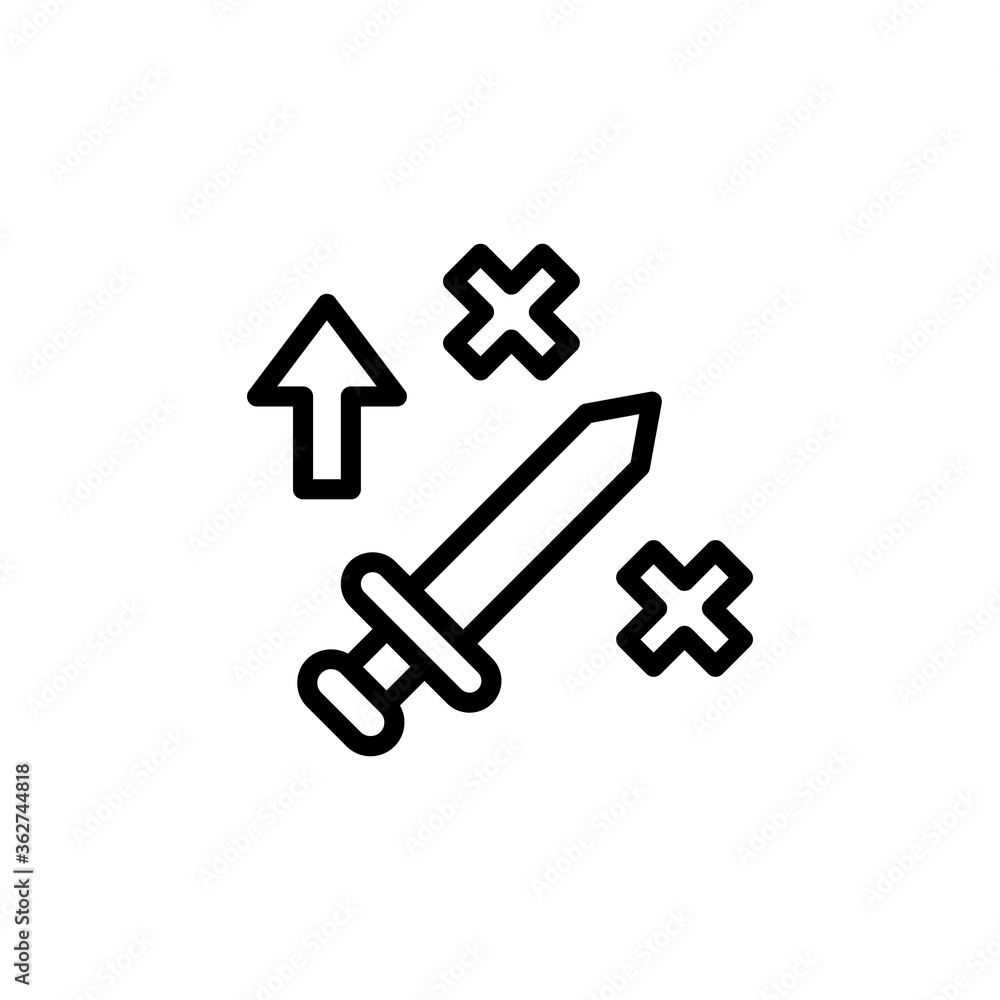 Poster buff icon. simple line, outline vector elements of video game icons for ui and ux, website or mobile