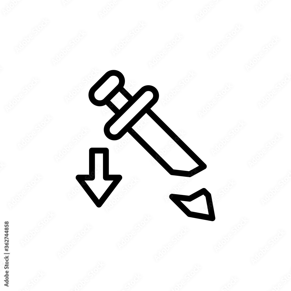 Poster nerf icon. simple line, outline vector elements of video game icons for ui and ux, website or mobile