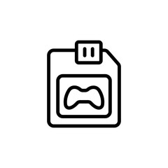 Save file, memory card icon. Simple line, outline vector elements of video game icons for ui and ux, website or mobile application