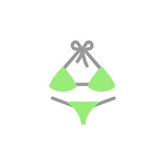 Bikini, summer icon. Simple color vector elements of vacation icons for ui and ux, website or mobile application