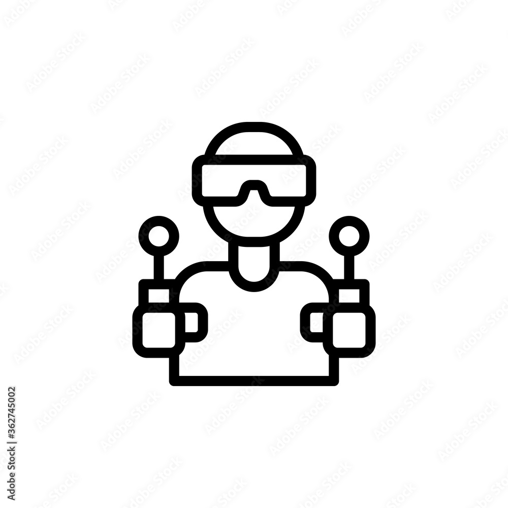 Poster gamer icon. simple line, outline vector elements of video game icons for ui and ux, website or mobil