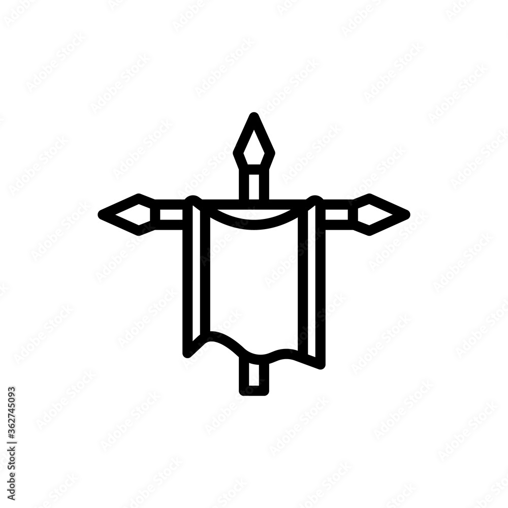 Poster banner icon. simple line, outline vector elements of video game icons for ui and ux, website or mobi