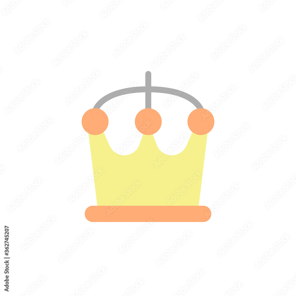 Poster crown icon. simple color vector elements of video game icons for ui and ux, website or mobile applic
