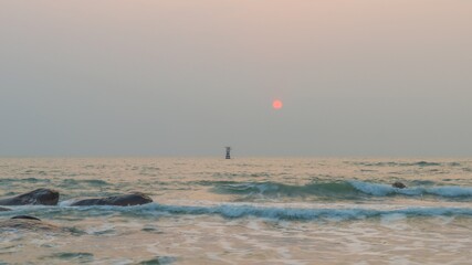 Fototapeta premium Beautiful calm sea at dawn