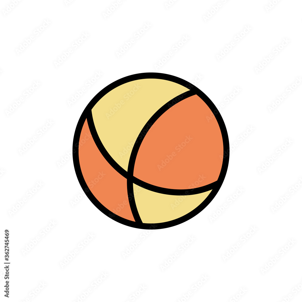 Poster ball, summer icon. simple color with outline vector elements of vacation icons for ui and ux, websit