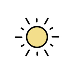 Sun, summer icon. Simple color with outline vector elements of vacation icons for ui and ux, website or mobile application