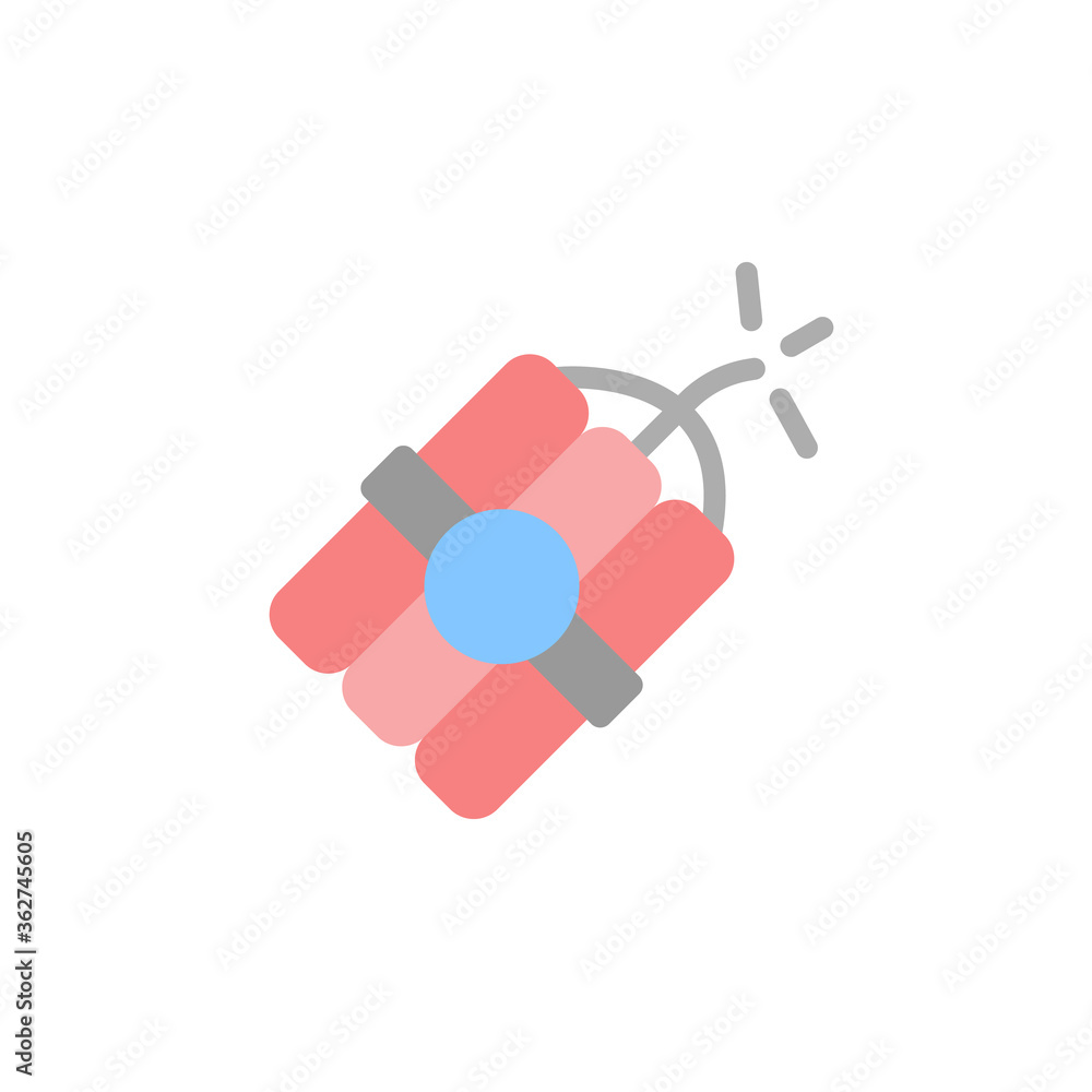 Poster explosive icon. simple color vector elements of video game icons for ui and ux, website or mobile ap