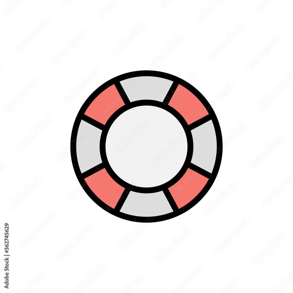 Poster lifesaver, summer icon. simple color with outline vector elements of vacation icons for ui and ux, w