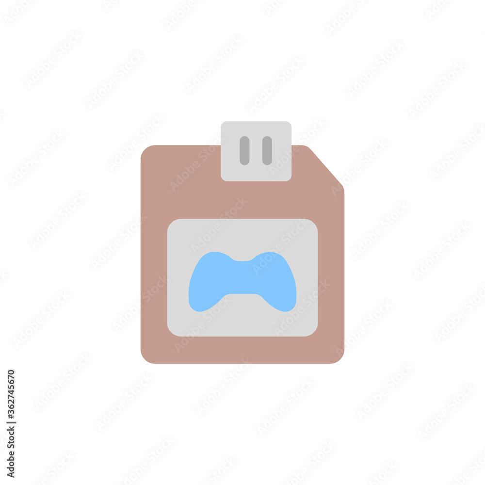 Aufkleber Save file, memory card icon. Simple color vector elements of video game icons for ui and ux, website or mobile application