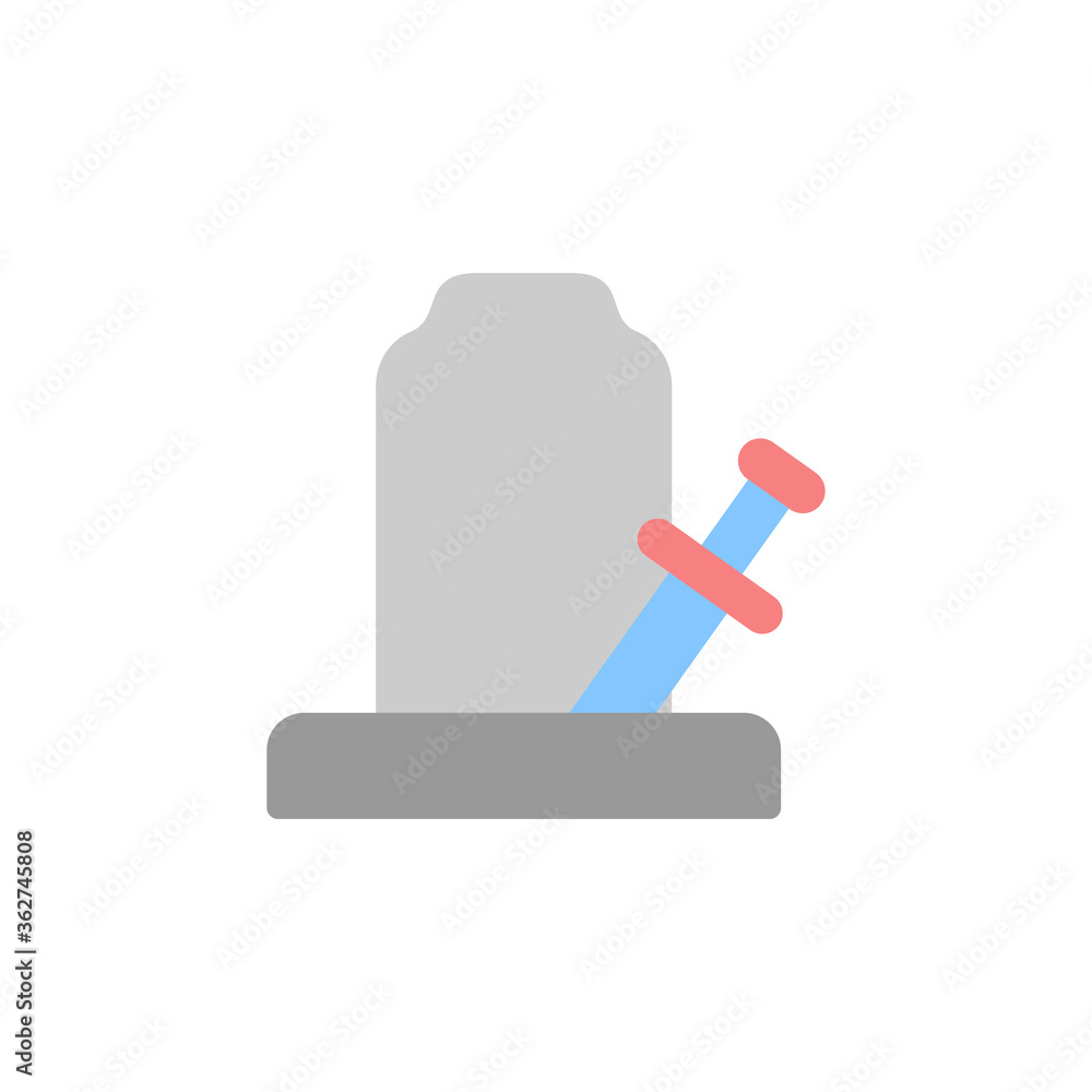Poster game over, grave icon. simple color vector elements of video game icons for ui and ux, website or mo