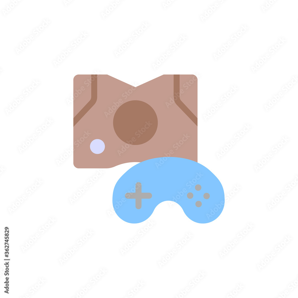 Poster game console icon. simple color vector elements of video game icons for ui and ux, website or mobile