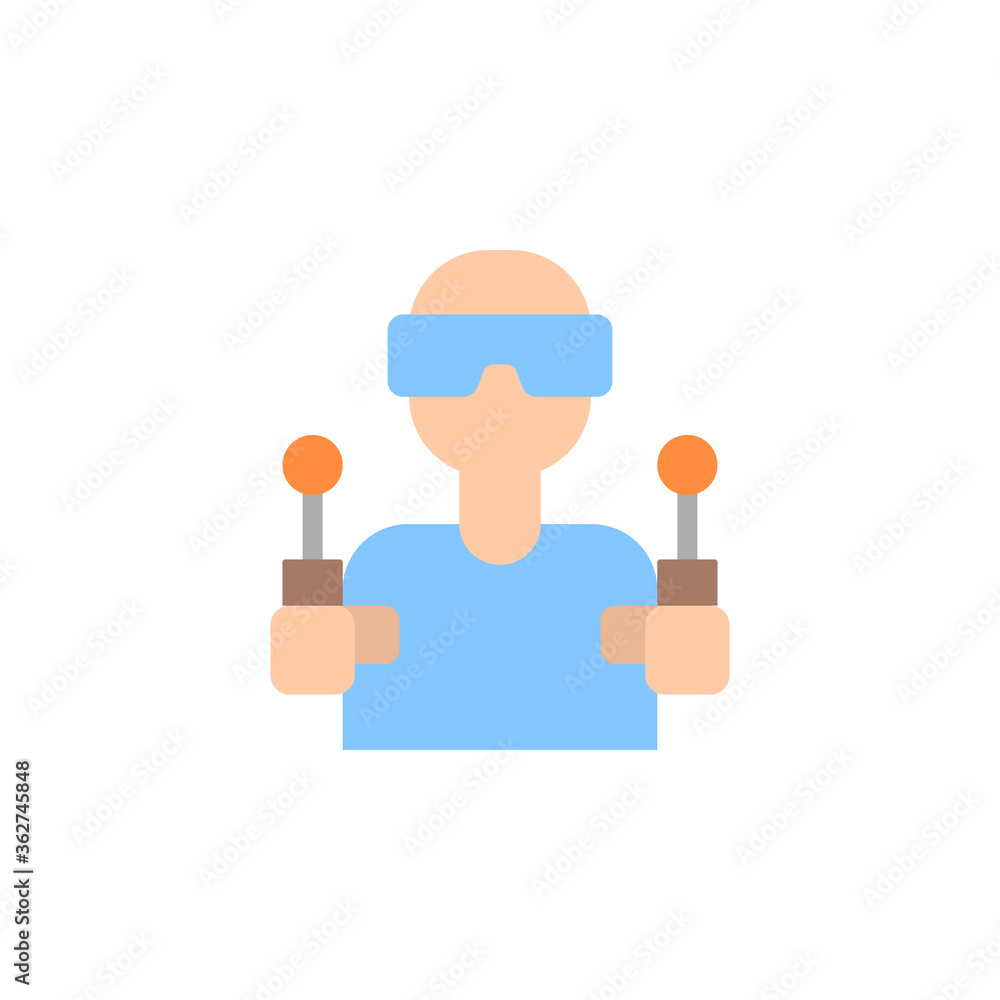 Poster gamer icon. simple color vector elements of video game icons for ui and ux, website or mobile applic