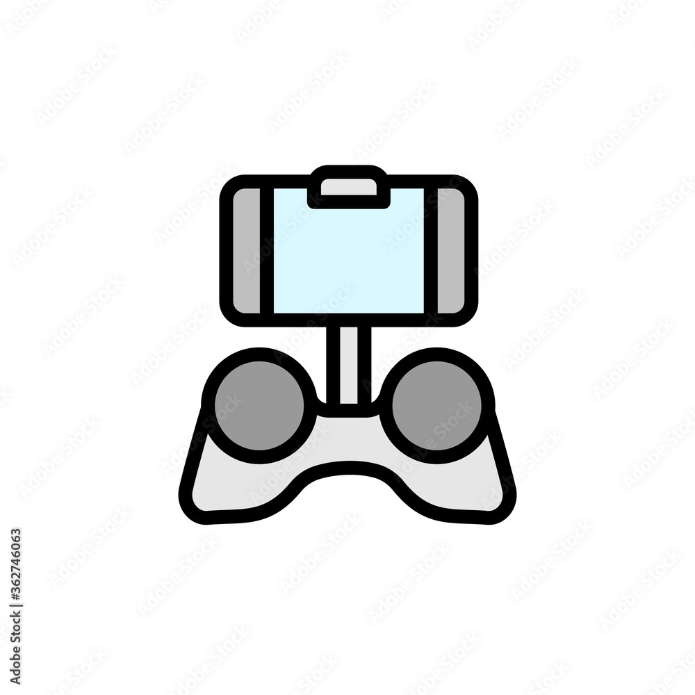 Poster mobile game icon. simple color with outline vector elements of video game icons for ui and ux, websi