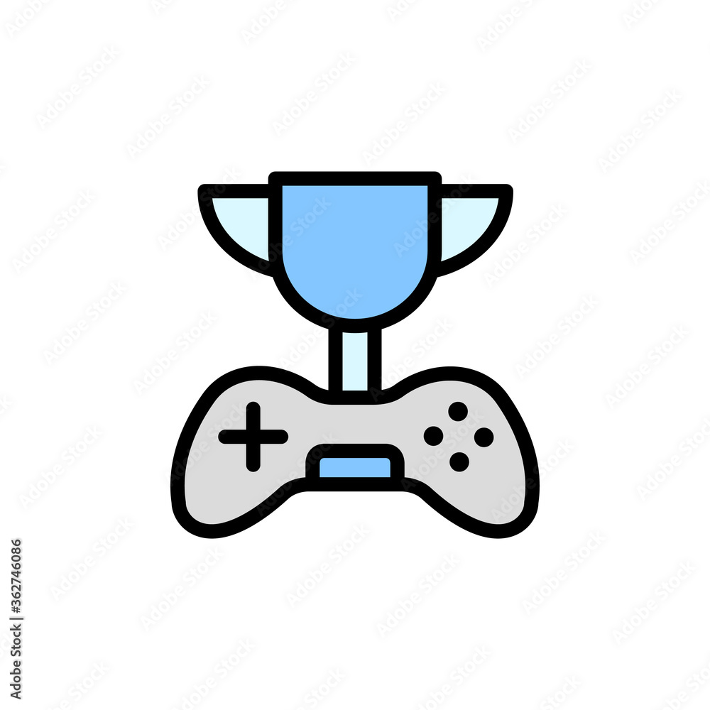 Poster trophy icon. simple color with outline vector elements of video game icons for ui and ux, website or
