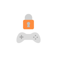 Locked, joystick icon. Simple color vector elements of video game icons for ui and ux, website or mobile application
