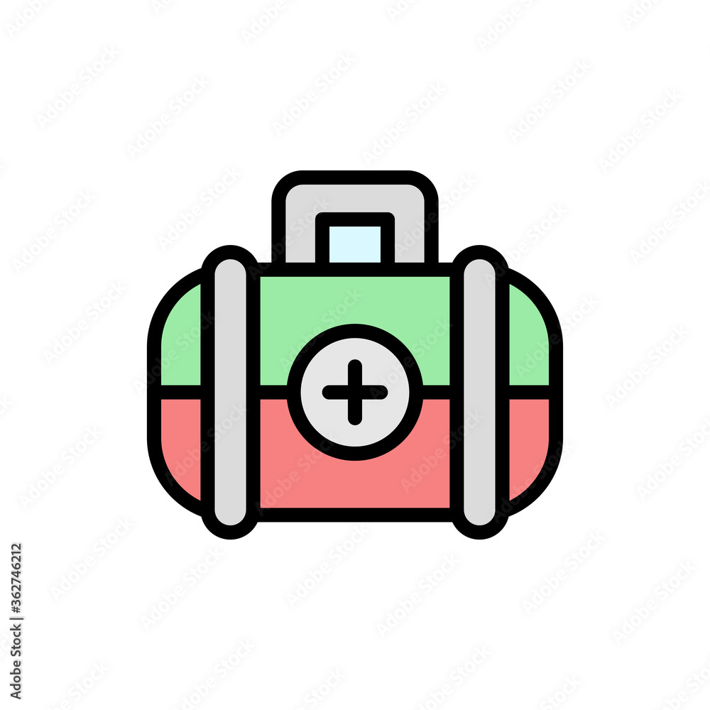 Poster first aid icon. simple color with outline vector elements of video game icons for ui and ux, website