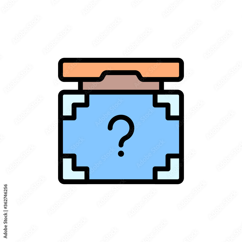 Poster mystery icon. simple color with outline vector elements of video game icons for ui and ux, website o