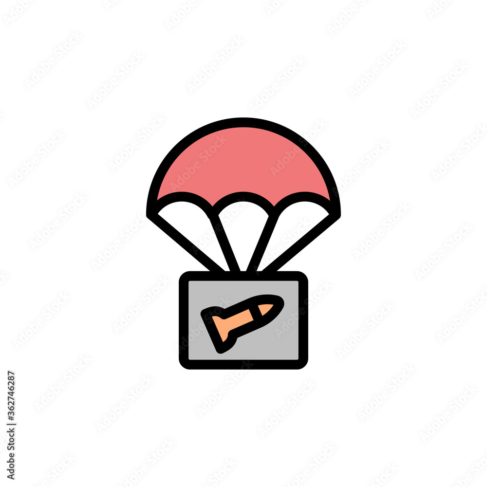 Poster airdrop icon. simple color with outline vector elements of video game icons for ui and ux, website o