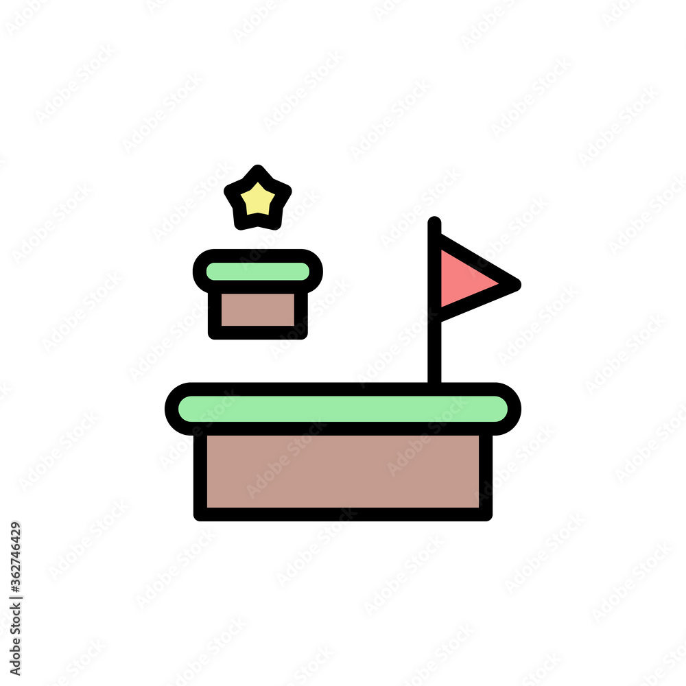 Poster platform icon. simple color with outline vector elements of video game icons for ui and ux, website 