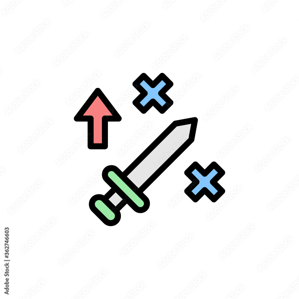 Poster buff icon. simple color with outline vector elements of video game icons for ui and ux, website or m
