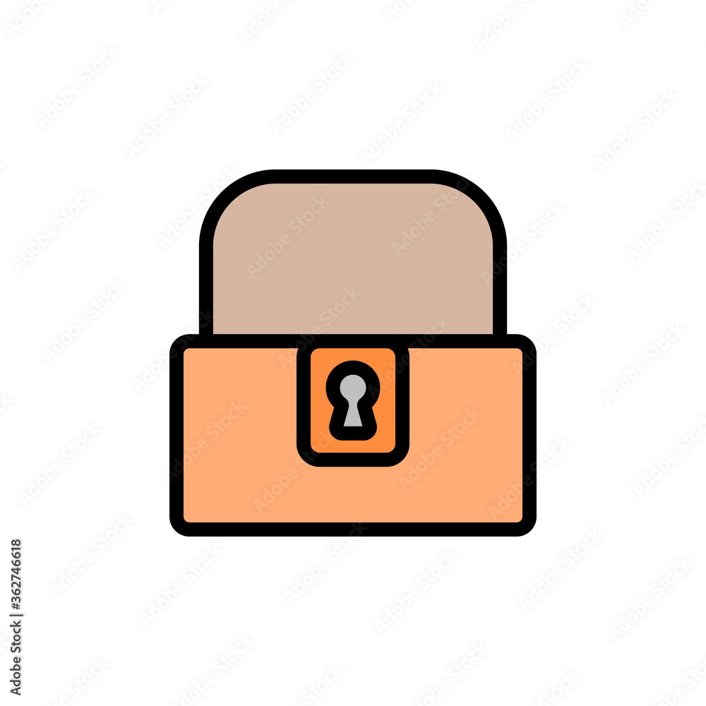 Poster chest icon. simple color with outline vector elements of video game icons for ui and ux, website or 