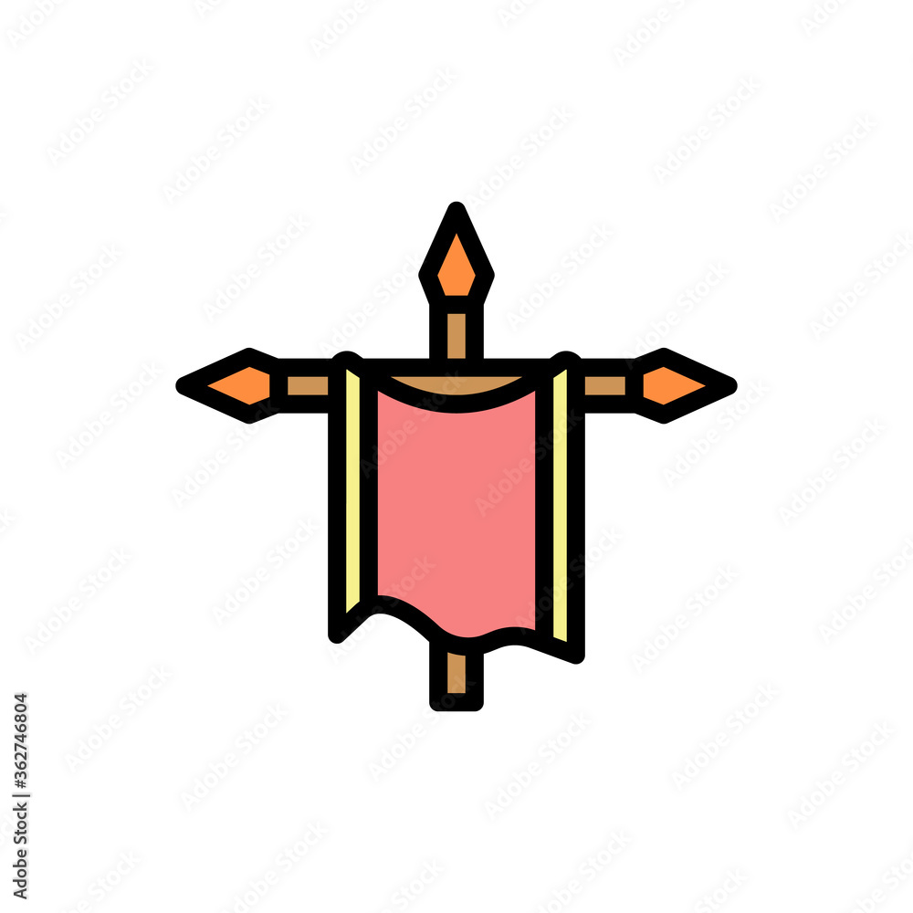 Poster banner icon. simple color with outline vector elements of video game icons for ui and ux, website or