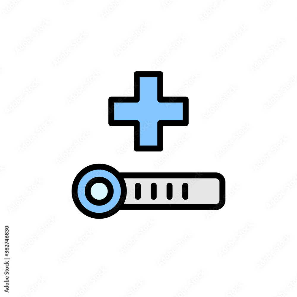 Poster health bar icon. simple color with outline vector elements of video game icons for ui and ux, websit