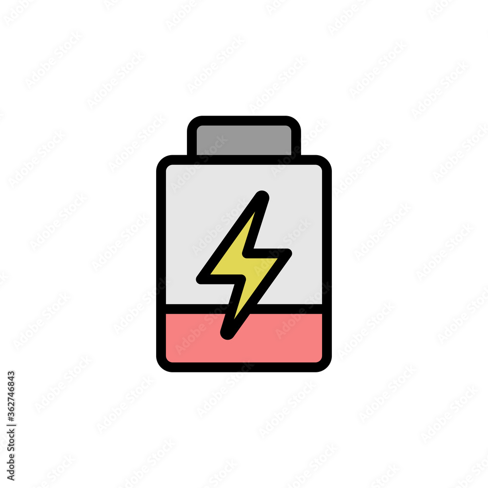 Poster energy bar icon. simple color with outline vector elements of video game icons for ui and ux, websit
