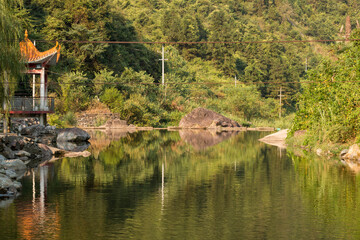 Naklejka premium A beautiful reflection in a river