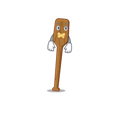 Oars cartoon character style having strange silent face