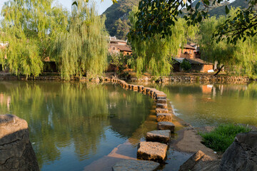 Obraz premium Stones in the lake